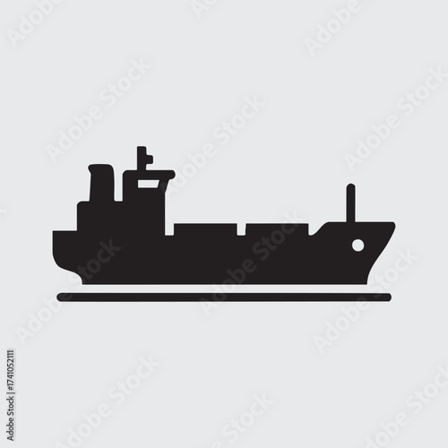 vector illustration of a ship