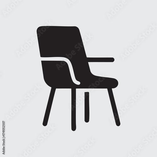 black leather chair