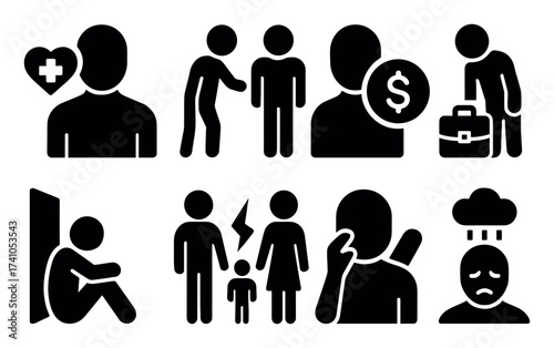 Addiction Consequences Icons
