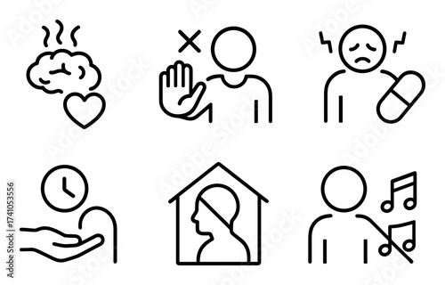 Minimalist Addiction Icons