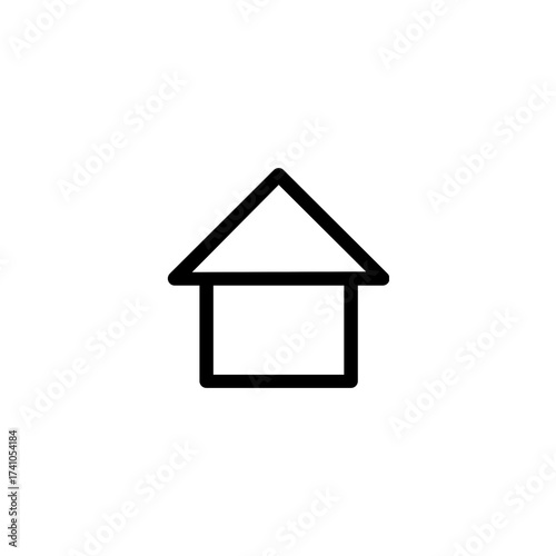 Simple House Icon Minimalist Design for Home and Real Estate Concepts
