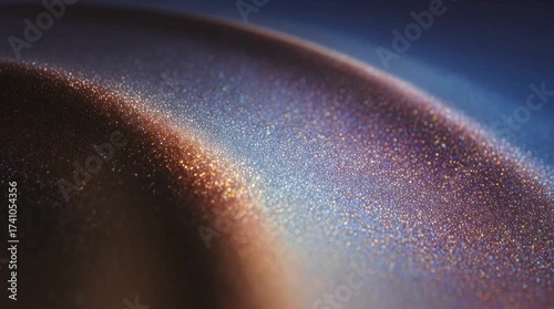 Exploring mesmerizing textures and colors of shimmering surfaces in a beautifully lit scene