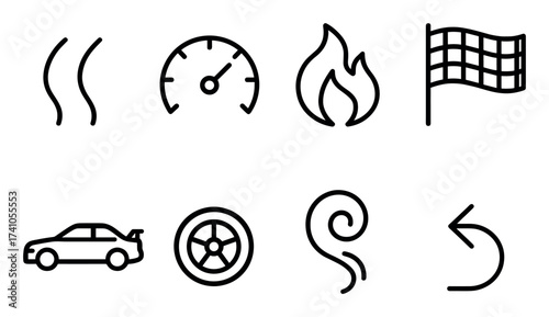 Minimalist Drifting Icons