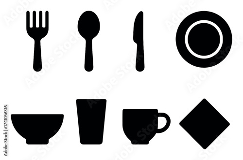 Tableware Icon Set