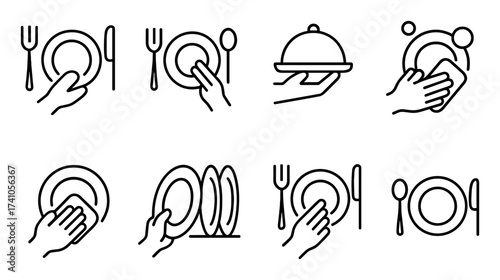 Minimalist Tableware Icons