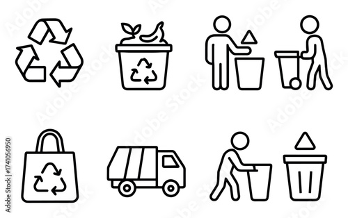 Waste Sorting Icons