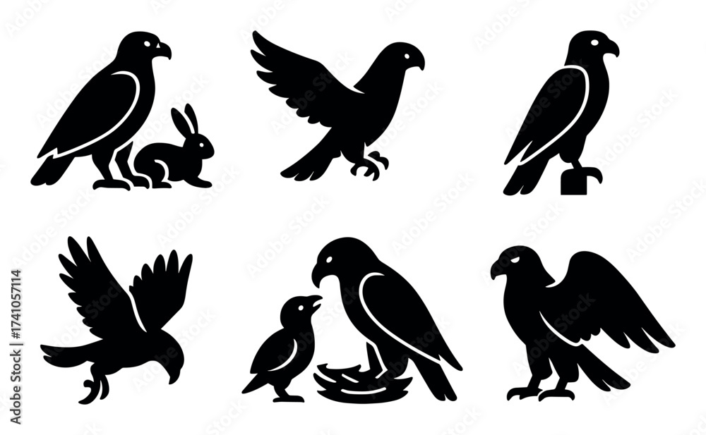 Naklejka premium Birds of Prey Icons