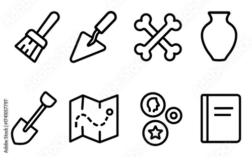 Archaeology Icons Grid