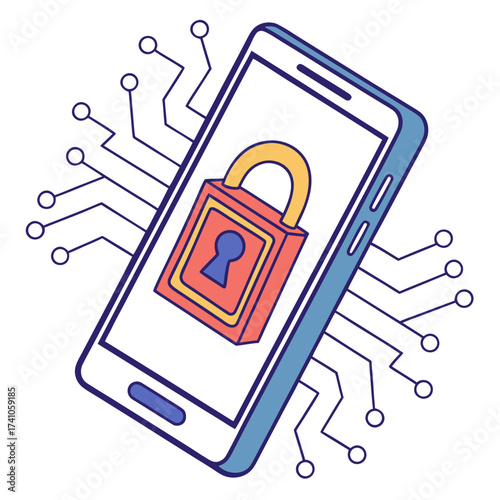 mobile phone with code
