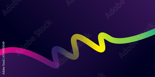 Abstract blue background illustration with light green lines for a modern design vector