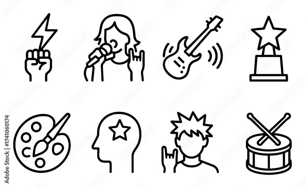 Obraz premium Rock Band Icons