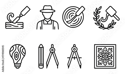 Wood Carving Icons