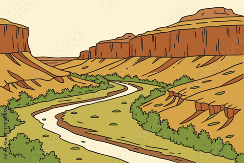 Verde River in Arizona, winding through desert valleys with cottonwoods and red sandstone cliffs