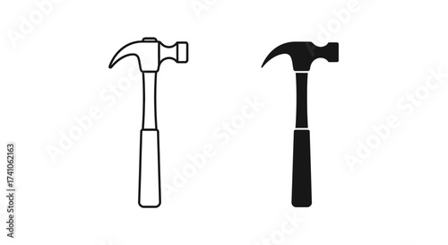 Hammer Icon – Construction Repair Tool Symbol