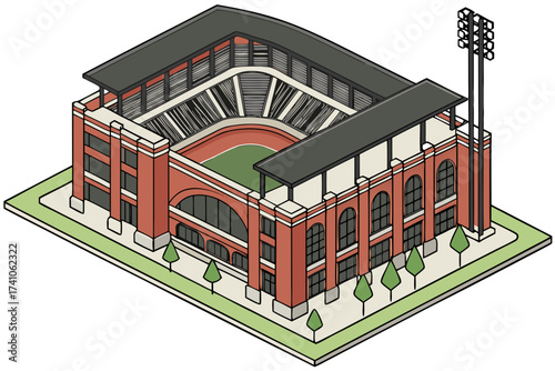 Truist Park in Atlanta, Georgia, modern baseball stadium with brick exterior and Battery Atlanta complex