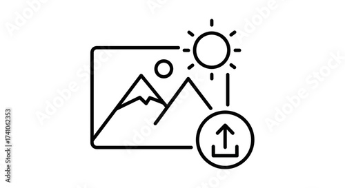 Image Upload Icon – Photo Gallery Picture Symbol