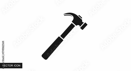 Hammer Icon – Construction Repair Tool Symbol