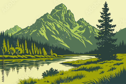 String Lake in Wyoming, shallow emerald waters reflecting Tetons with lush meadows along the shore