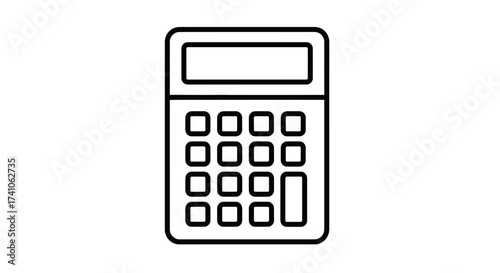 Calculator Icon – Math Finance Accounting Tool Symbol