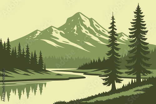 Sparks Lake in Oregon, reflective lake with South Sister and Broken Top mountains towering in the background