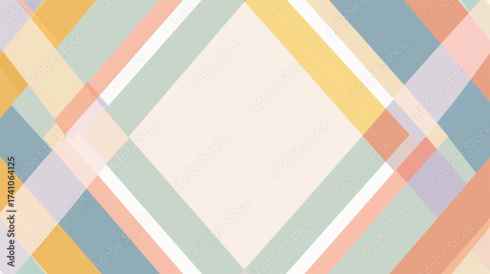 Pastel-colored Geometric Pattern Frame-