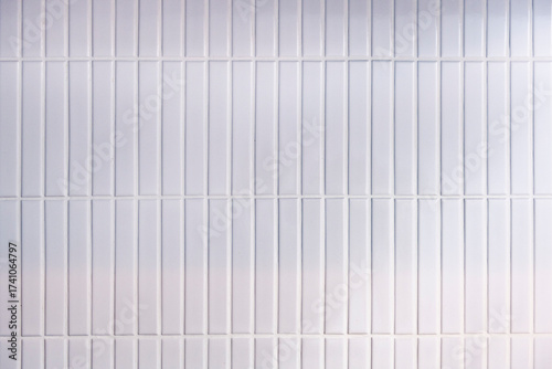 Wallpaper Mural White ceramic tile wall background vertical grid pattern with grout lines Torontodigital.ca