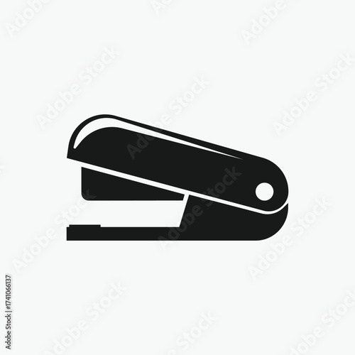 Paper Stapler, Stapler machine icon silhouette  