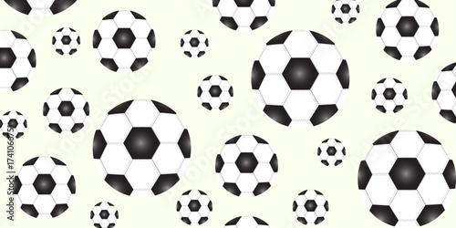 football seamless pattern soccer ball vector sport doodle cartoon gift wrapping paper scarf isolated repeat wallpaper tile background illustration design