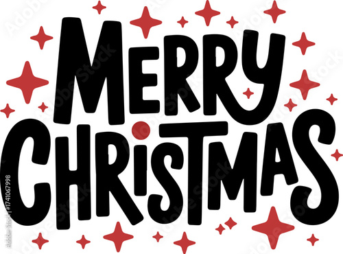 Celebrate the Holidays with a Vibrant Merry Christmas Greeting Featuring Sparkling Stars