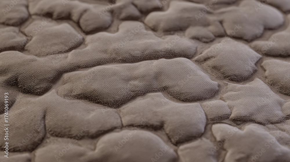 Obraz premium Close-Up Symmetrical Fabric View: Raised Quilted Pattern for Depth and Cozy Feel