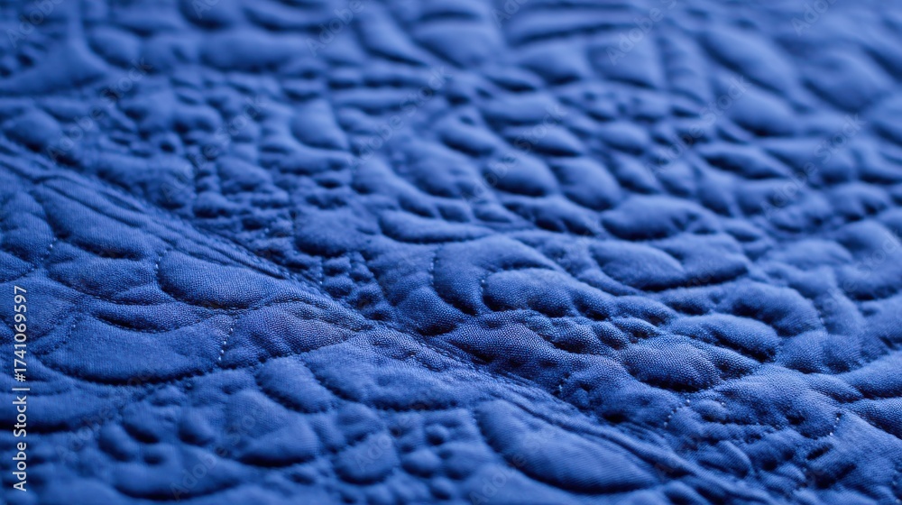 Obraz premium Close-Up Symmetrical Fabric View: Raised Quilted Pattern for Depth and Cozy Feel