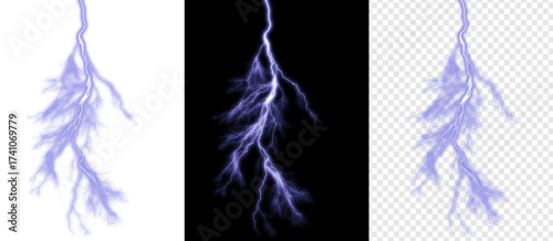 Harness the Power of Nature with this Stunning Lightning Bolt for Overlays and Effects, Bring Dynamic Energy to Your Designs Now