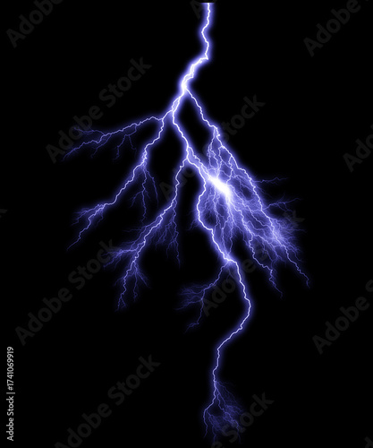 Electric storm with powerful lightning strikes across a dark sky creates a dramatic and energetic feel for intense weather graphics.