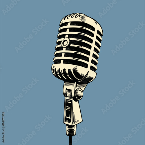 classic microphone vector illustration