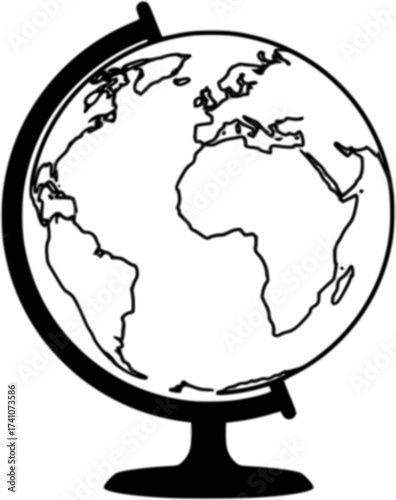 vector collection of earth globe, school earth globe isolated on white background. earth globes simple icons
