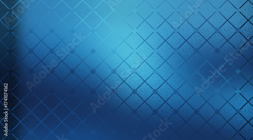 Gradient Blue Diamond Lattice Pattern Texture Background with Subtle Speckles, Elegant