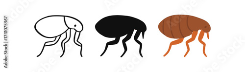 Stylized ant graphics in minimalist, silhouette, and colorful designs