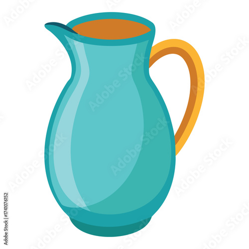 blue ceramic jug