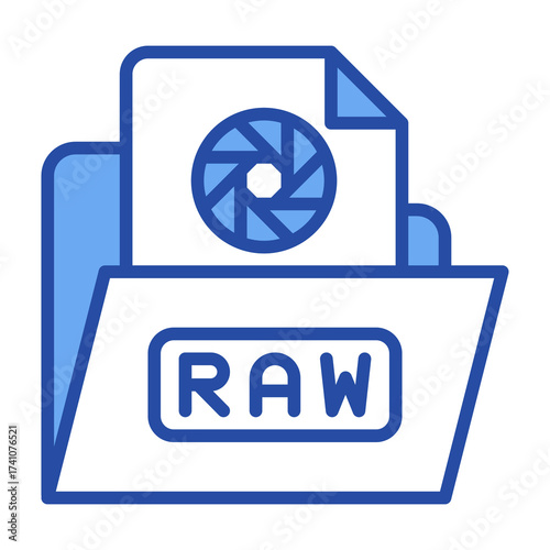 Raw File Blue Vector Icon
