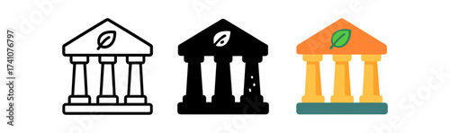 Sustainability concepts in museum design with leaf motif