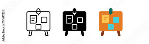 Creative bulletin boards in minimalist, silhouette, and colorful styles