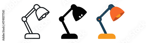 Minimalist desk lamp variations in modern styles