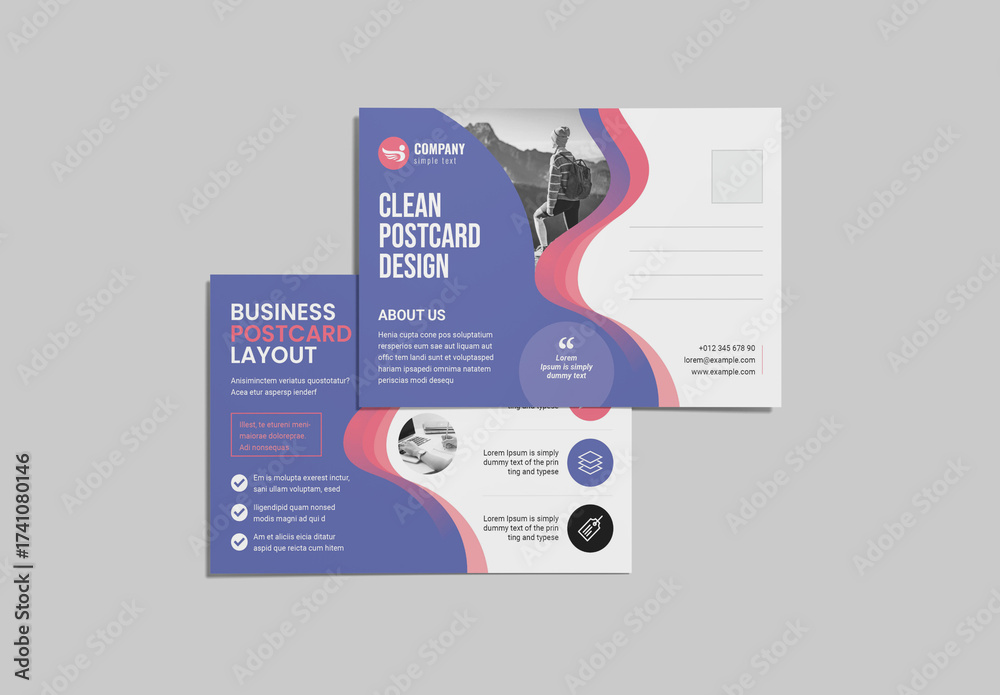 Creative Business Post card Layout Stock Template | Adobe Stock