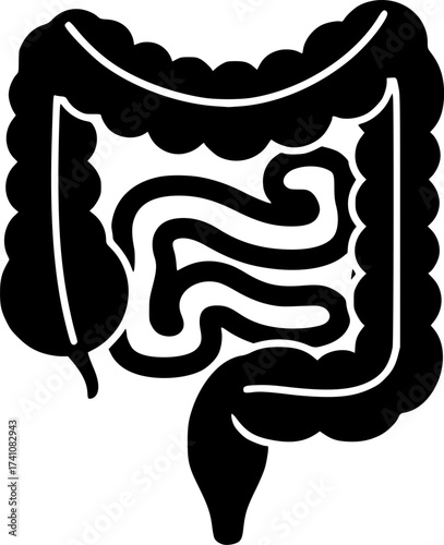 Intestines icon. for anatomy 