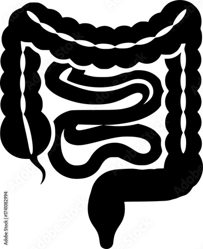 Intestines icon. for anatomy 