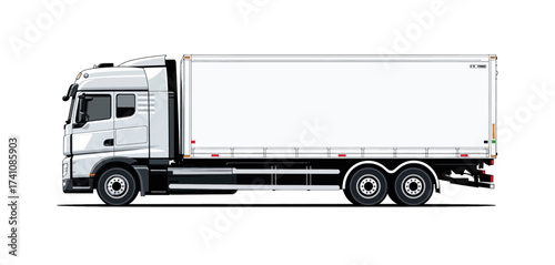 Modern Freight Truck on Clear Day