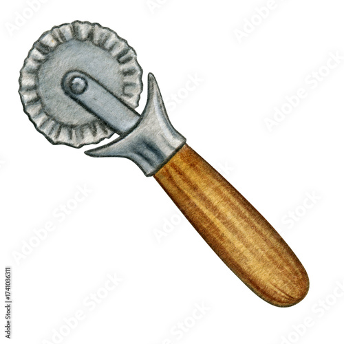 Watercolor hand drawn kitchenware tools⁠

