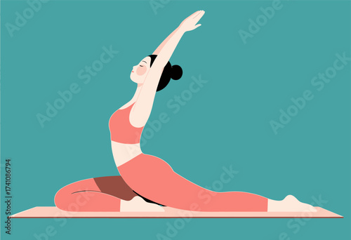 Peaceful Yoga Practice on Calm Beach at Sunset