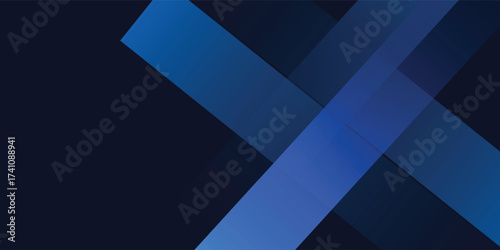 Blue black abstract background geometry shine and layer element vector for presentation design. Suit for business, corporate, institution, party, festive, seminar, and talks. eps10