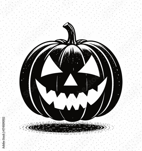 Spooky Jack-o'-Lantern on Halloween Night